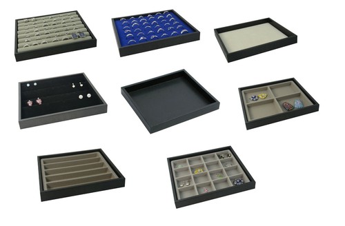 Black plastic stackable - black,