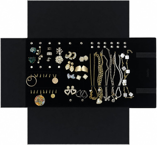 Travel jewelry roll organizer - travel,