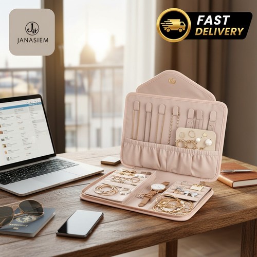 Luxury pink jewelry roll - jewelry,