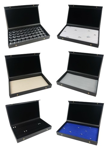 Black leatherette display case - leatherette,