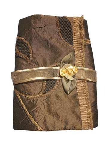 Brown gold fabric padded - fabric,
