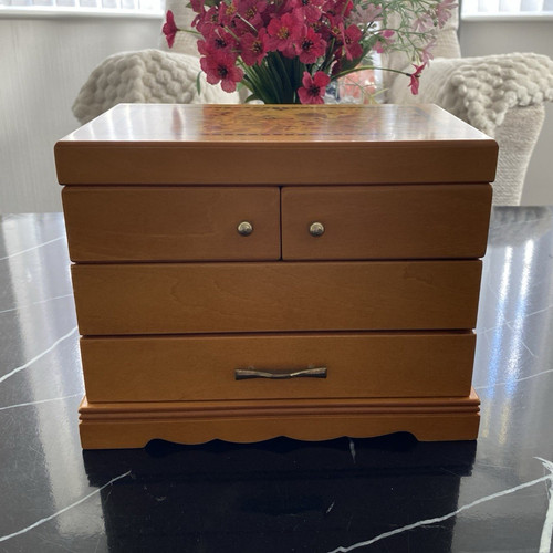 Wood jewellery box - box, organiser