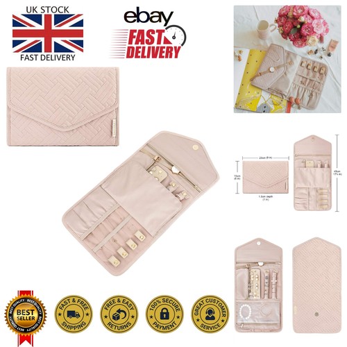 Compact pink jewelry roll - compact,