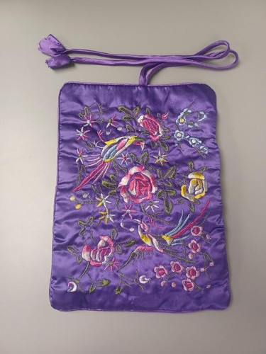 Asian brocade purple travel - asian,