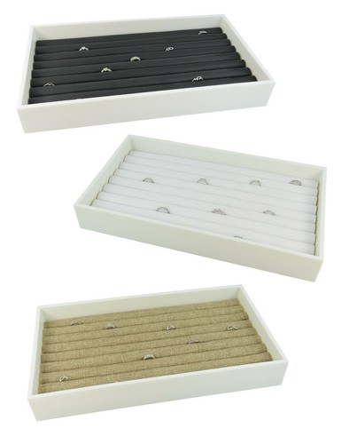 White leatherette inch - leatherette, 2