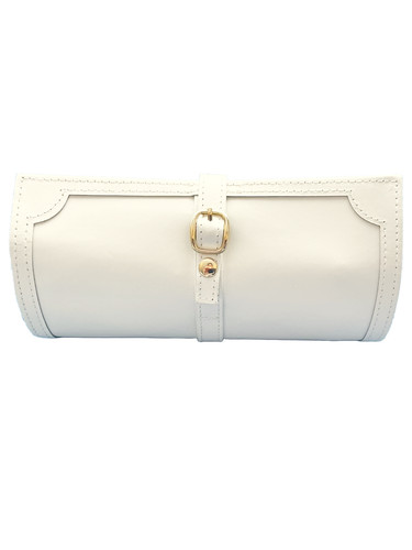 White leather unisex jewellery - white,