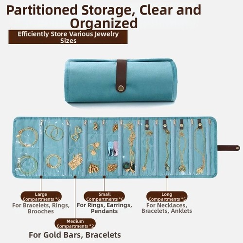 Rolled jewelry storage bag - jewelry,