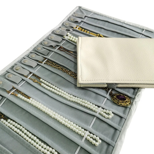 White leather travel - white, jewelry